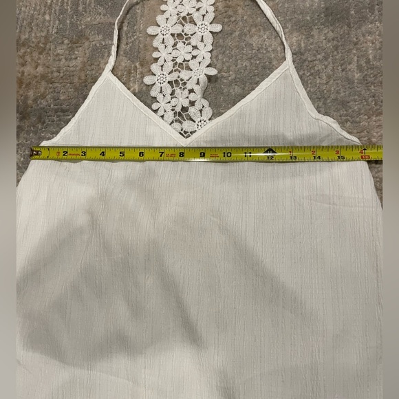 SHEIN White Dress Swim Cover Up Lace Racerback Thin Lightweight Summer ☀️ Sz Med - Picture 6 of 8